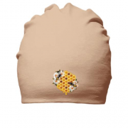 Хлопковая шапка с пчелиным ульем