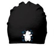 Бавовняна шапка з білим ведмедем