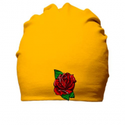 Бавовняна шапка з трояндою
