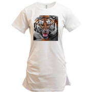 Подовжена футболка Swag з тигром