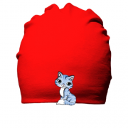 Бавовняна шапка з синім кошеням