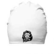 Хлопковая шапка с контурным львом