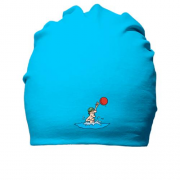 Бавовняна шапка з гравцем в водне поло в воді