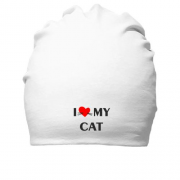 Хлопковая шапка I love my cat