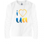 Дитяча футболка з довгим рукавом I love UA