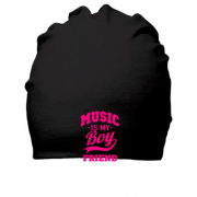 Хлопковая шапка Music is my boyfriend