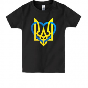 Детская футболка герб Украины с сердцем
