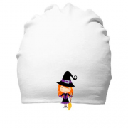 Бавовняна шапка на Хеллоуїн з милою ведьмочкой