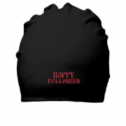 Бавовняна шапка з кривавим написом Happy Halloween