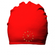 Бавовняна шапка з новорічним годиником (в центрі уваги)