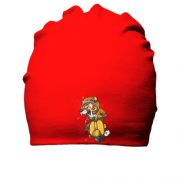 Бавовняна шапка з тигром на мопеді