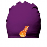Хлопковая шапка с огненным баскетбольным мячом