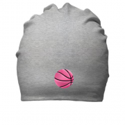 Хлопковая шапка с розовым баскетбольным мячом