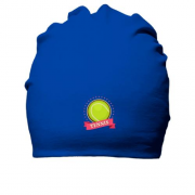 Бавовняна шапка з тенісним м'ячем і зірками