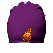 Хлопковая шапка с горящим баскетбольным мячом 2