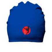 Бавовняна шапка з таеквондістом на червоному тлі