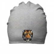 Бавовняна шапка з тигром в навушниках