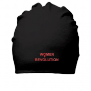 Бавовняна шапка з написом "women revolution"