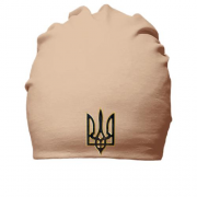 Хлопковая шапка с гербом Украины стилизованным под кору