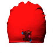 Бавовняна шапка з написом "treat or trick"