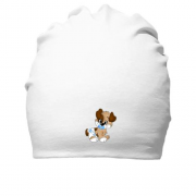 Хлопковая шапка со щенком младенцем
