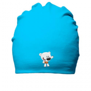 Бавовняна шапка з ведмедиком в светрі