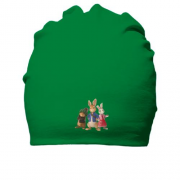 Хлопковая шапка с тремя зайцами