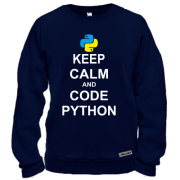 Свитшот Keep calm and code python