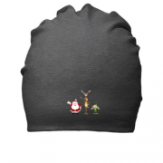 Хлопковая шапка с оленем, Сантой и гномом