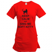 Подовжена футболка Keep calm and song me Soft Kitty
