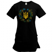 Туника герб Украины в цветочном венке