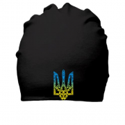 Бавовняна шапка Тризуб із жовто-синім переходом