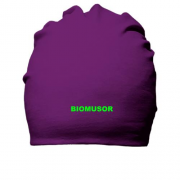 Бавовняна шапка з написом "Biomusor"