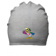 Хлопковая шапка с попугаем Кешей в очках