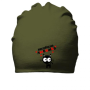 Хлопковая шапка с надписью " Мишкина любимка "