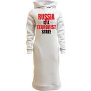 Женская толстовка-платье Russia is a Terrorist State