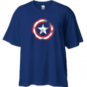 Футболка Oversize со щитом "Капитан Америка"