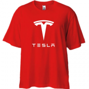 Футболка Oversize з лого Tesla