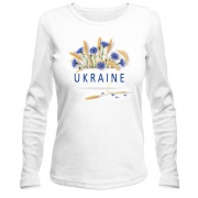 Лонгслив с цветами Ukraine