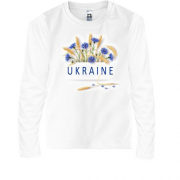 Дитяча футболка з довгим рукавом з квітами Україна