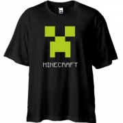 Футболка Oversize Minecraft logo grey