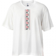 Футболка Oversize вышиванка с цветами