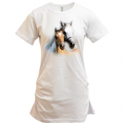 Подовжена футболка з парою коней