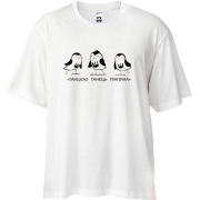 Футболка Oversize Танец пингвина