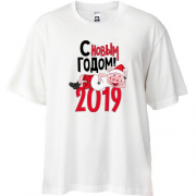 Футболка Oversize с Новым Годом 2019