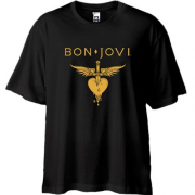 Футболка Oversize Bon Jovi gold logo