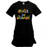 Подовжена футболка Peace for Ukraine