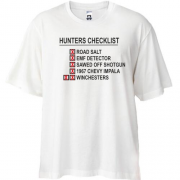 Футболка Oversize  с принтом  "Hunters checklist"