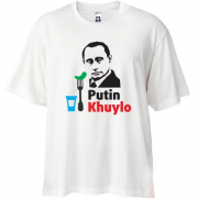 Футболка Oversize Putin - kh*lo (з чаркою горілки)