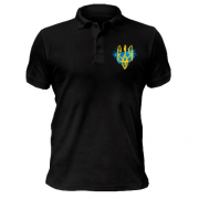 Футболка поло з гербом України (Стилізований під фарбу) 2